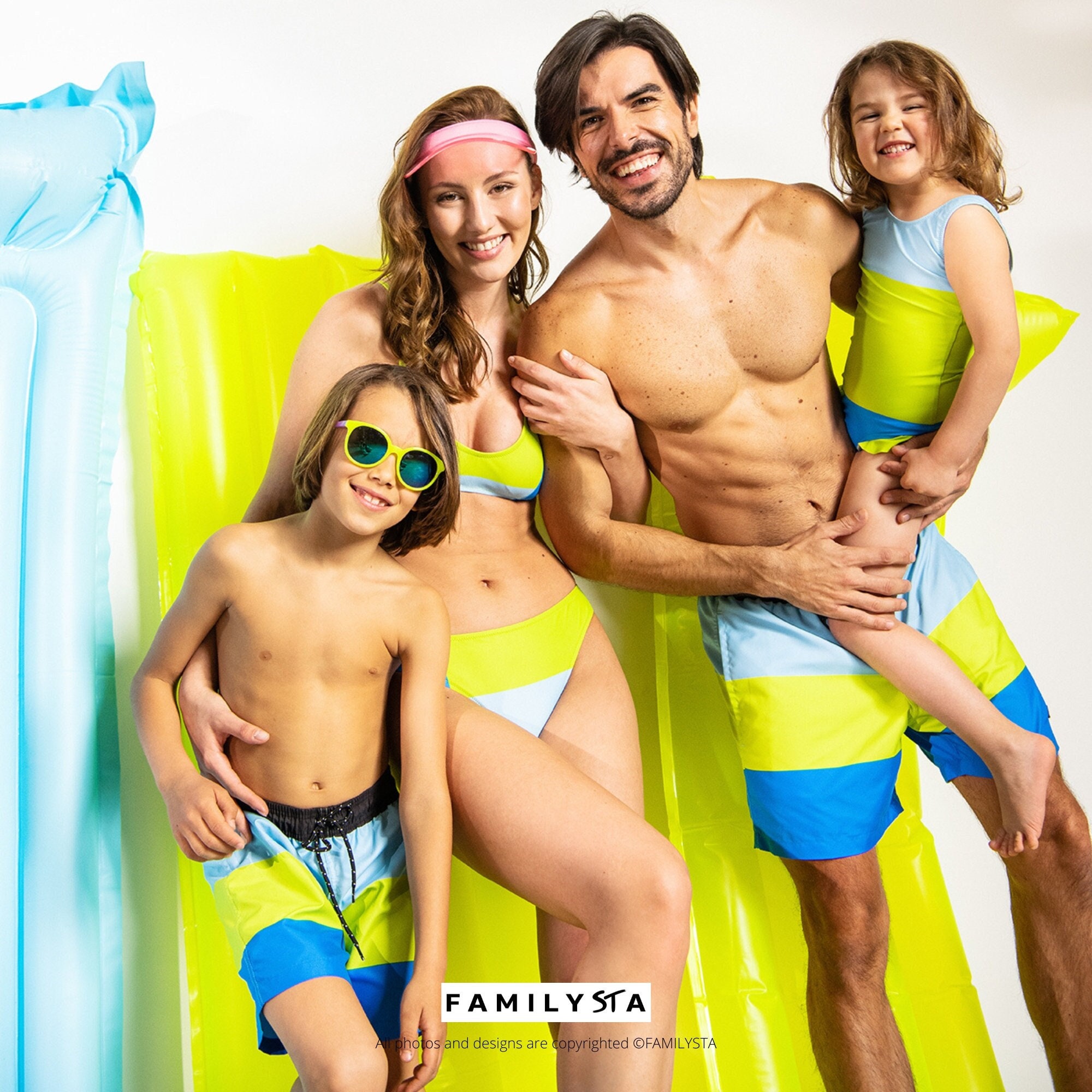 9 Super Cute Matching Swimsuits for the Whole Family