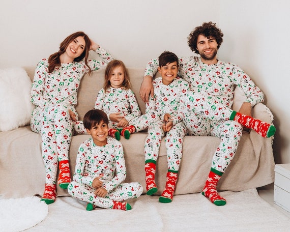 Family Pajamas Christmas, Holiday Pajama Set for Family, Matching