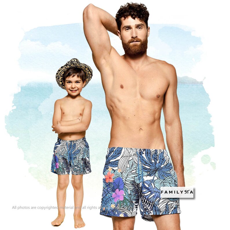 dad and daughter matching bathing suits