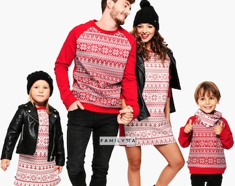 Family Christmas Sweaters, Holiday Sweaters, Christmas Outfits, Matching Jumpers, Ugly Christmas Sweatshirt, Mommy And Me Christmas Dresses