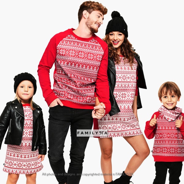 Familie kersttruien, Weihnachtspullover Familie, vakantietruien, familie kerstoutfits, bijpassende truien, lelijk kerstsweatshirt