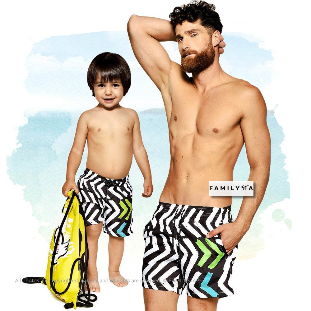 Dad and baby matching board deals shorts