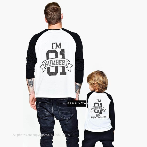 father son matching baseball shirts