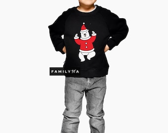 Baby Festive Jumpers, Toddler Christmas Sweaters, Polar Bear Sweatshirts, Holiday Pullovers, Child Winter Sweatshirt, Secret Santa Gift