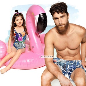 Daddy And Me Maillots De Bain Assortis Maillots De Bain Pere Etsy