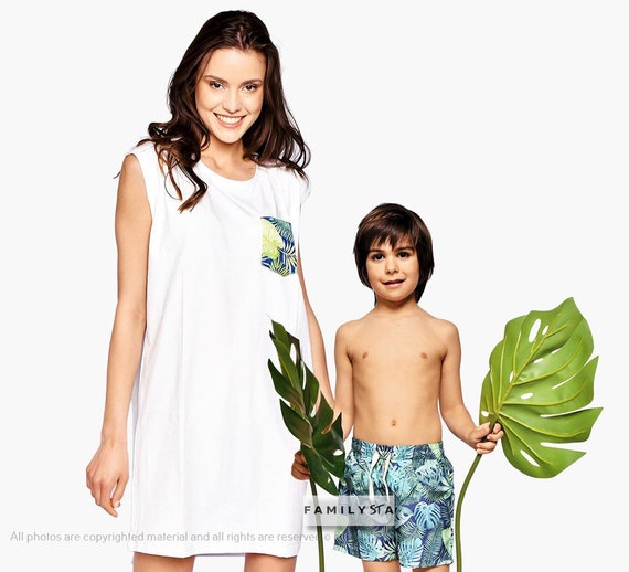 mom and son matching summer outfits