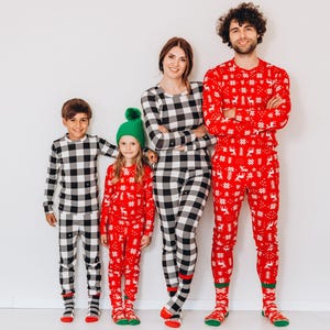 Flannel Christmas, Family Matching Holiday Pajamas, Pajamas For Family, Unique Gifts For Family, Christmas Buffalo Pyjamas, Family Christmas