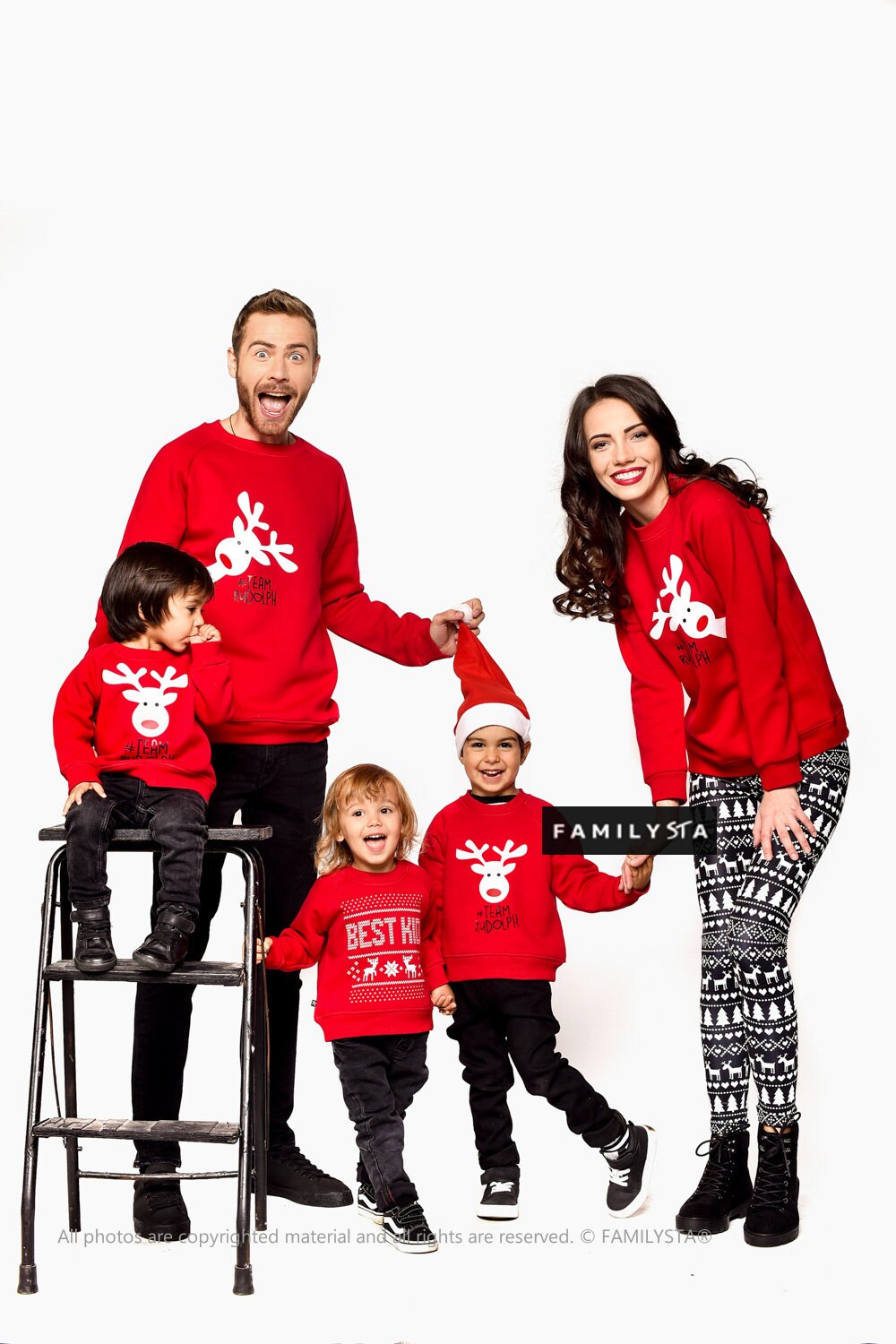 Family Christmas Sweaters, Matching Family Outfits Christmas, Red Xmas Family Jumper, Holiday Sweaters, Weihnachtspullover Familie,Best Gift