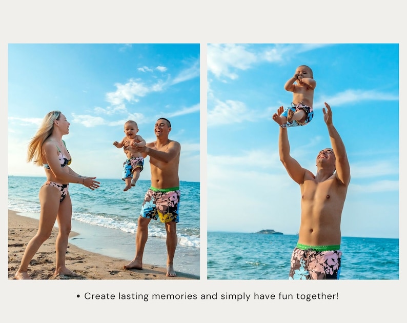 Mother Daughter Bathing Suits, Mommy And Me Swimwear, Mom And Son Matching Beachwear, Vacation Swimsuits, Matching Outfit, Mothers Day Gift image 5