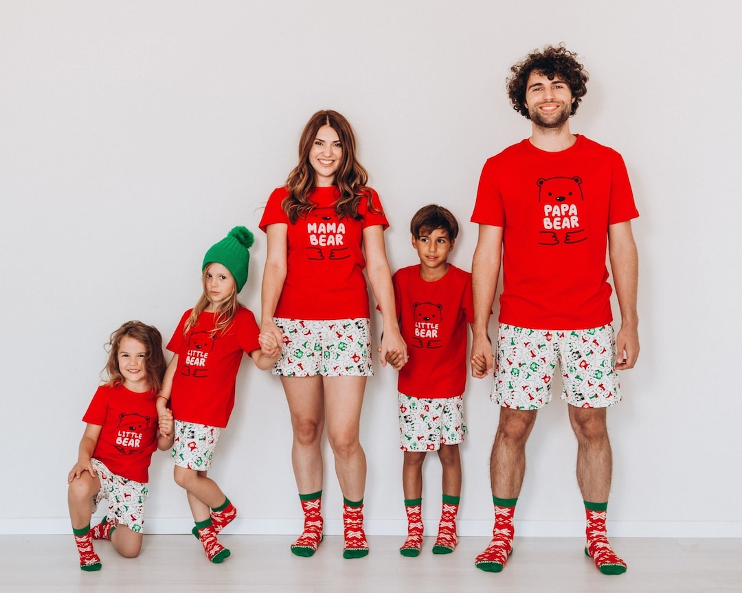 Matching Christmas Pajamas for Family Holiday Pajamas Short Sleeve Pjs ...