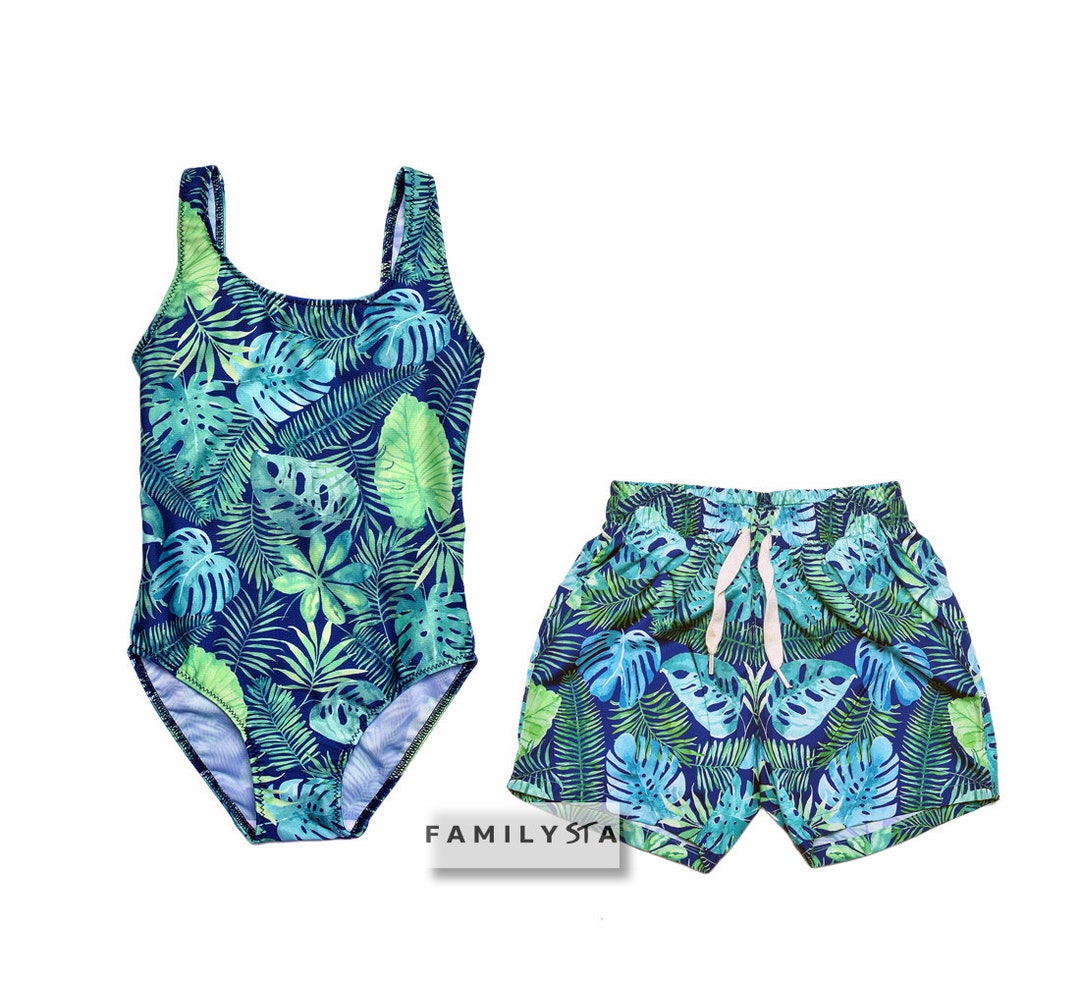 Matching Boy and Girl Bathing Suits Matching Sibling Etsy