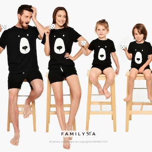 Matching Family Pajamas, Family Loungewear Pajamas, Bear Pyjamas Set,Preppy Jammies, Matching Loungewear,Outfit For Photoshoot,Family Outfit