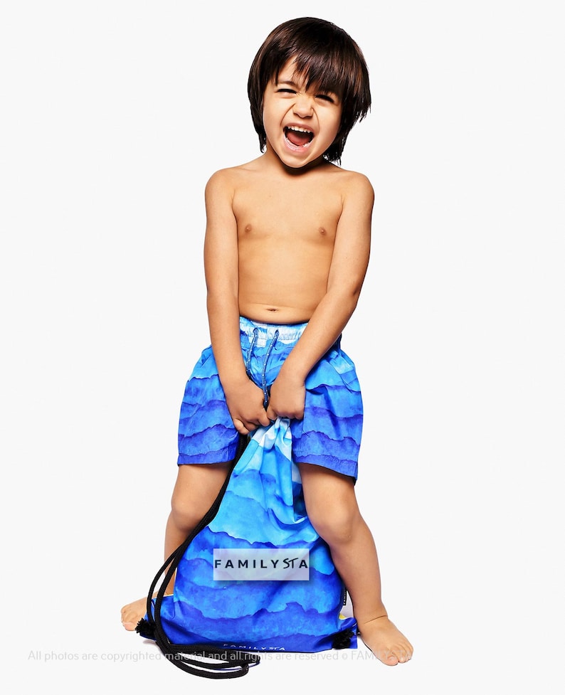 short de bain assorti pere fils