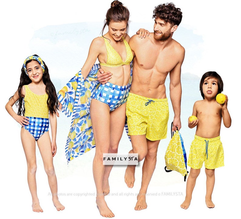 Family Matching Swimsuits Family Bathing Suits Couple Etsy