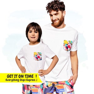 Father Son Matching Summer Outfit, Father Son Matching Tees, Dad And Son Match, Daddy and Me Matching, Gift For Daddy, Beach Thirts For Boys