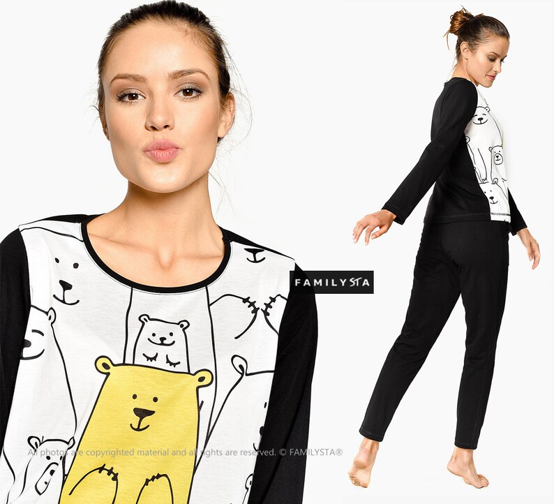 Couple Pajamas Mom and Dad Matching Pajamas Bear Pajamas Etsy New Zealand