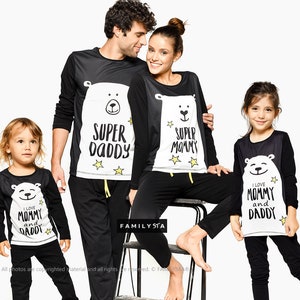 Family Bear Pajamas, Matching Family Jammies, New Family Gift, Family Pjs, Bear Pajamas, Pajama Party Outfit, Gift For Daddy, Gift For Mommy image 1