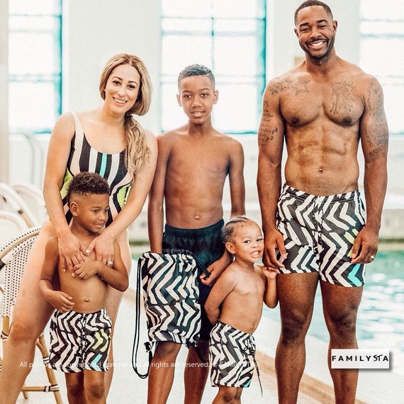 Father Son Matching Swim Trunks, Matching Swimsuit, Daddy and Me