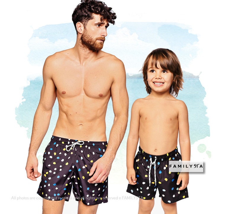 Father and Son Matching Swimwear Father Son Swim Trunks Etsy