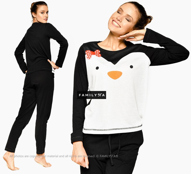 Matching Family Pajamas Penguin Jammies Matching Halloween Etsy