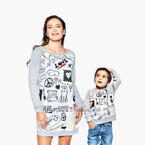 mom and boy matching outfits