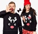 Reindeer Christmas Jumper, Matching Couple Sweaters, Holiday Sweatshirt, Ugly Christmas Sweaters, Rudolph Pullover, Couple Outfit, Xmas Gift 