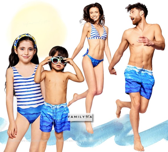 next matching family swimwear