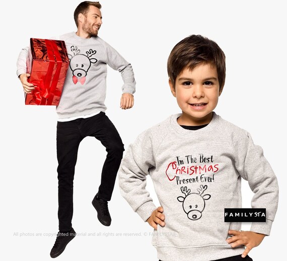 father and son matching christmas sweaters