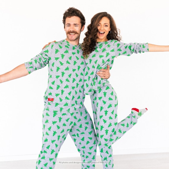 Pijama de Navidad para parejas Pijama navideño a juego - Etsy México