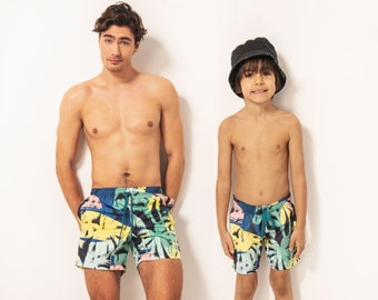 Father Son Matching Swimsuits, Daddy And Me Swim Trunks, Vacation Swim Shorts, Father Son Matching Swimwear, Dad Baby Swim Shorts, Dad Gift