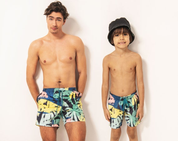 Boxer assorti pere fils maillots de bain papa et moi shorts de bain assortis maillots de bain pere fils assortis shorts de bain papa bebe cadeau d anniversaire papa Etsy France