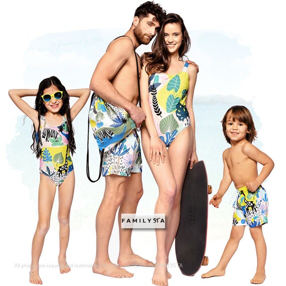 matching swimsuits family