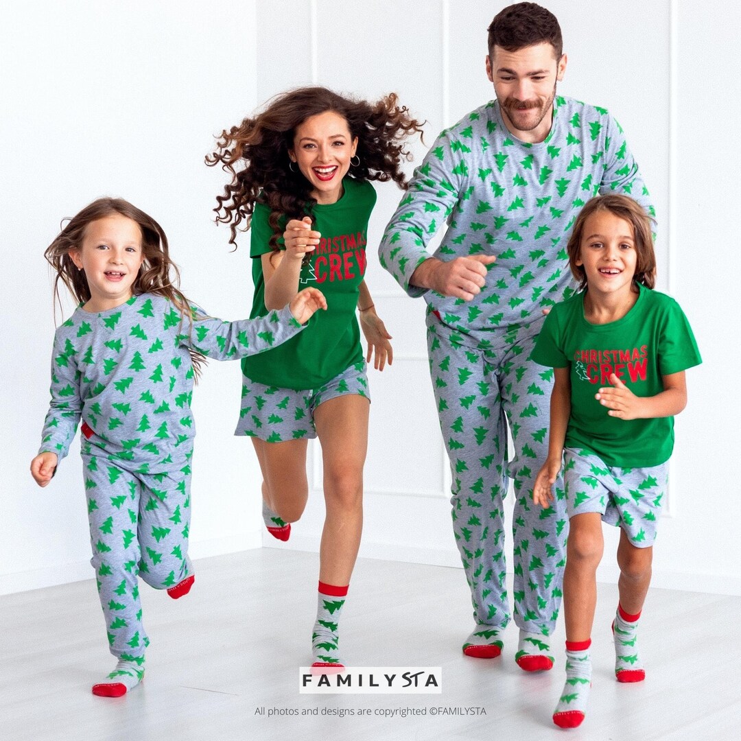 Family Matching Christmas Tree Pajamas Holiday Matching Etsy