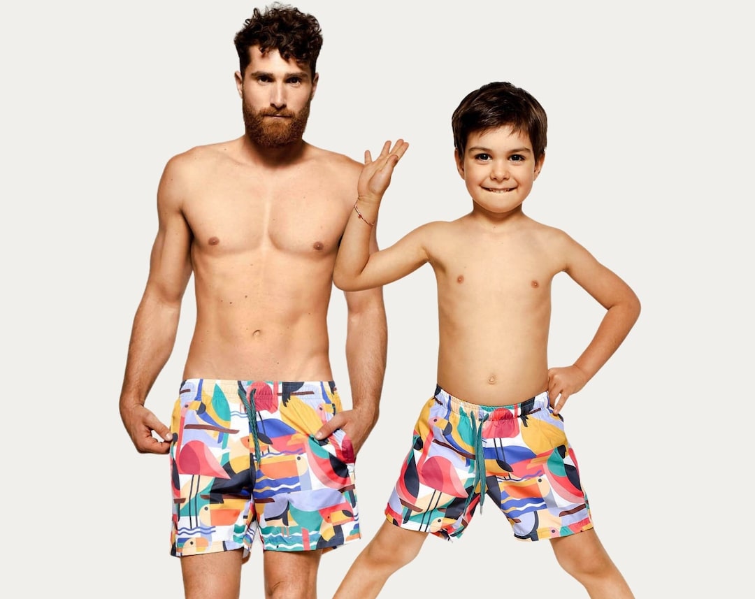 Great Description About Father Son Matching Bathing Suits