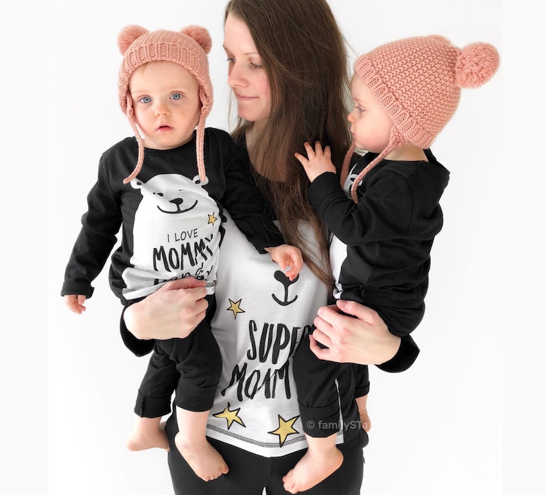 Family Bear Pajamas, Matching Family Jammies, New Family Gift, Family Pjs, Bear Pajamas, Pajama Party Outfit, Gift For Daddy, Gift For Mommy image 2