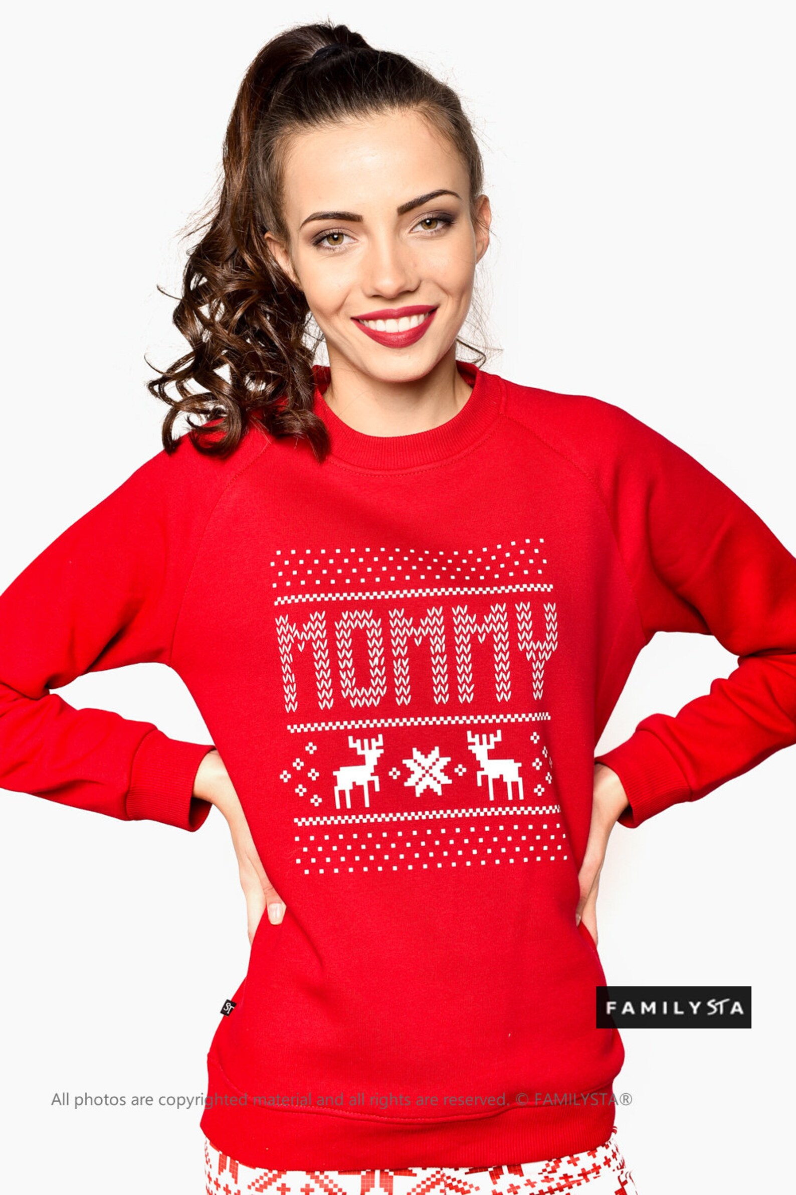 Matching Family Sweaters Family Christmas Pullover Red Etsy Matching Christmas Sweaters