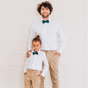 Father And Son Gift, Matching Velvet Bow Ties, Father And Son Matching Bow Ties, Wedding Accessories For Him, Kid Bow Tie, Fathers Day Gift
