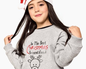 Christmas Toddler Pullover, Kids Holiday Sweaters, Winter Jumpers Tween, Secret Santa Gift, Festive Sweatshirts, Xmas Photography, Gift