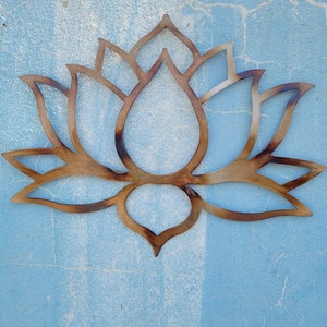 Lotus Flower Wall Art, Yoga Studio Decor, Outdoor Wall Art, Large Therapy Metal Art, Mental Health Art, Meditation Room Wall Decor,Home Gift