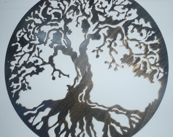 Tree Of Life, Metal Art - Antique Finish, 18.5"  in Diameter (47 cm)