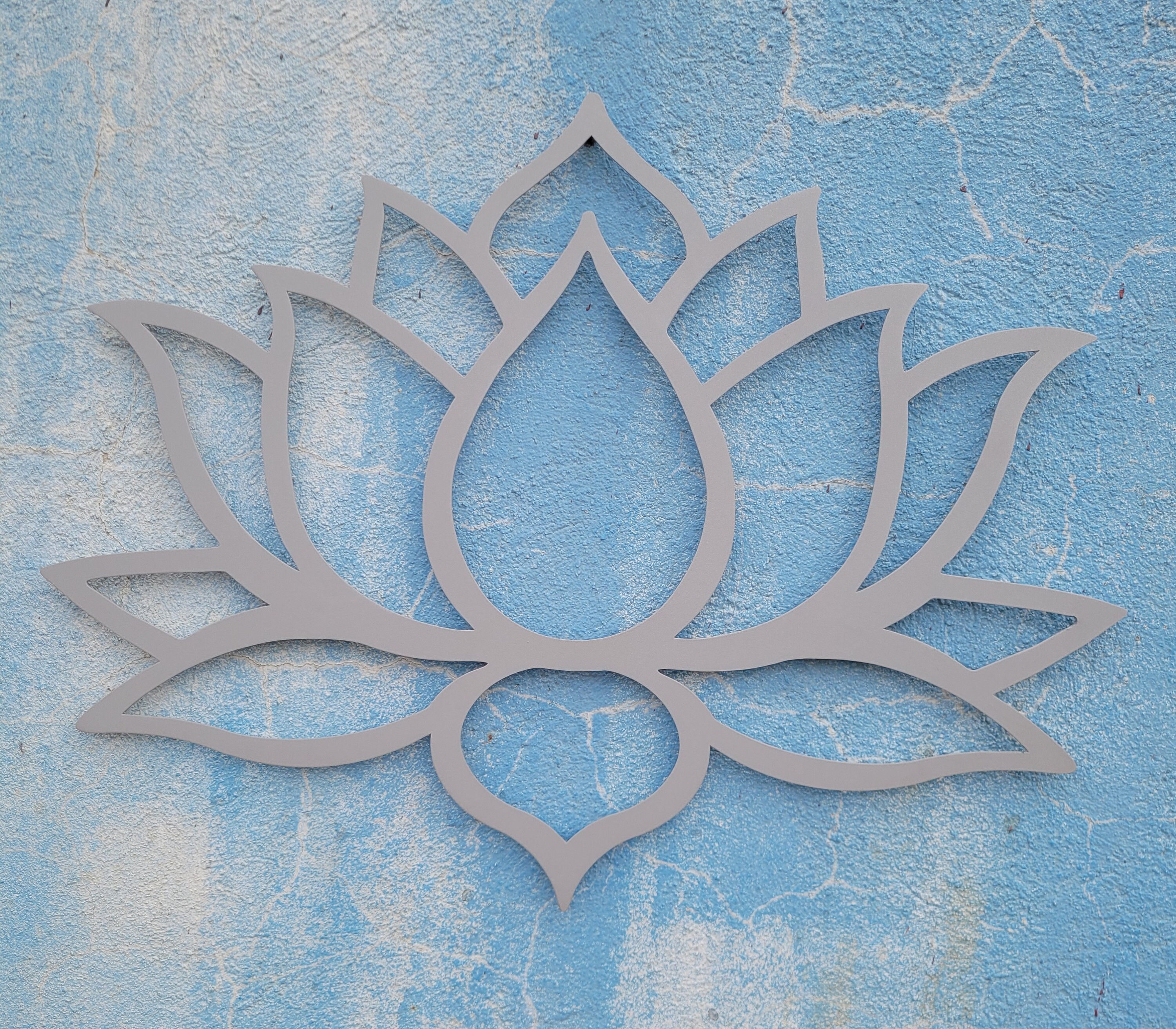 Targa Metallo Vintage Fiore Di Loto 20x30 Cm | Citazioni Ispiratrici Per Yoga E Casa