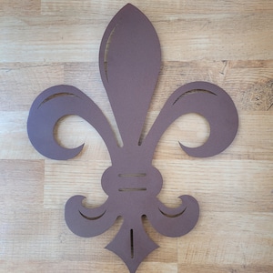 Fleur De Lis marrón, Arte en metal, Decoración de paredes