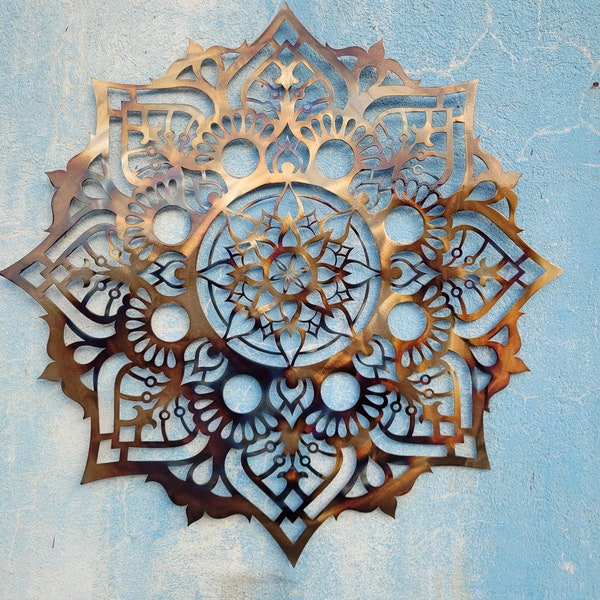 Hanging  Large Detailed Mandala  Metal Wall Art and Decor, Great Home Hanging Wall Art Gift!