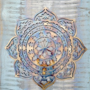 40&quot; Metal Mandala Wall Art: Zen Decor, Yoga Studio Sign