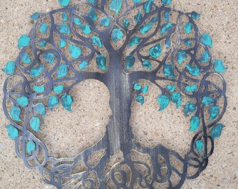 Metal Wall Art Keltische levensboom: rustiek Yggdrasil-decor