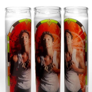 Matthew Lillard from SLC Punk! Prayer Candle. 8&quot; Unscented White