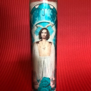 Klaus Hargreeves Prayer Candle | The Umbrella Academy | Hello Goodbye | 8&quot; Unscented White