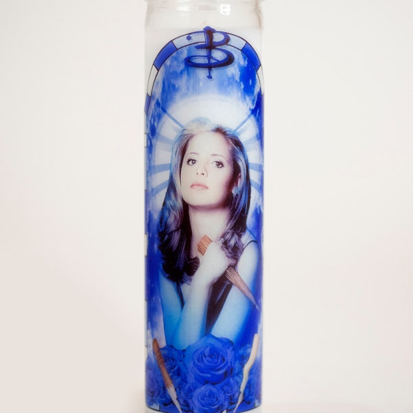 Slayer Prayer Candle of Buffy the Vampire Slayer. 8" Unscented White
