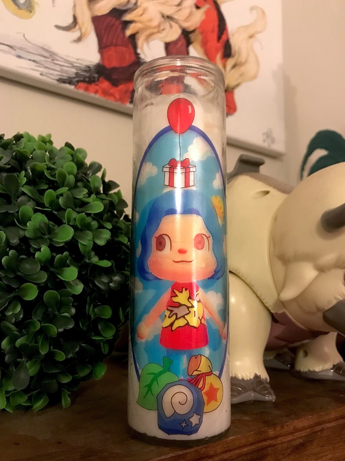 Custom Animal Crossing Candle. 8 Unscented White Etsy