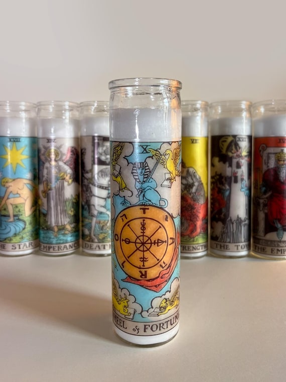 Wheel of Fortune Tarot Candle | Major Arcana, Divination